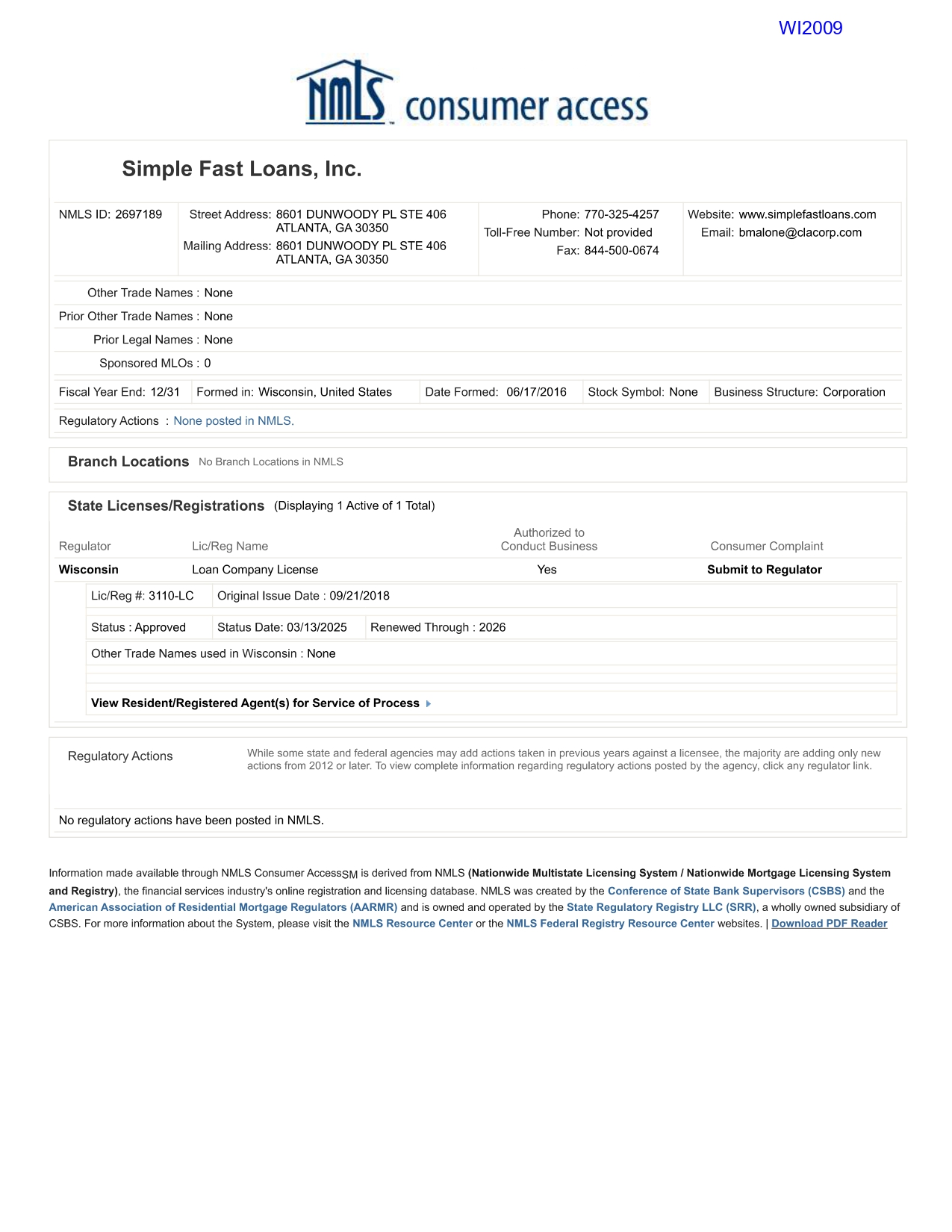 Wisconsin State License